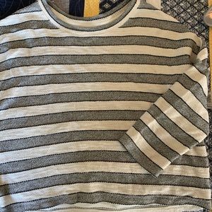 LOFT stripped cropped sweater, size M